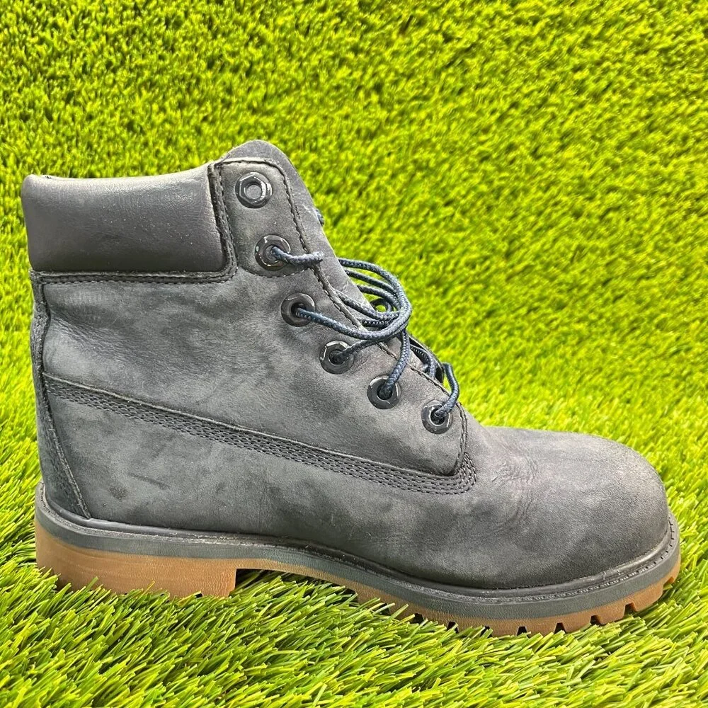 Timberland 6 Inch Premium Boys Size 5Y Blue Athletic Outdoor Hiking Shoes Boots